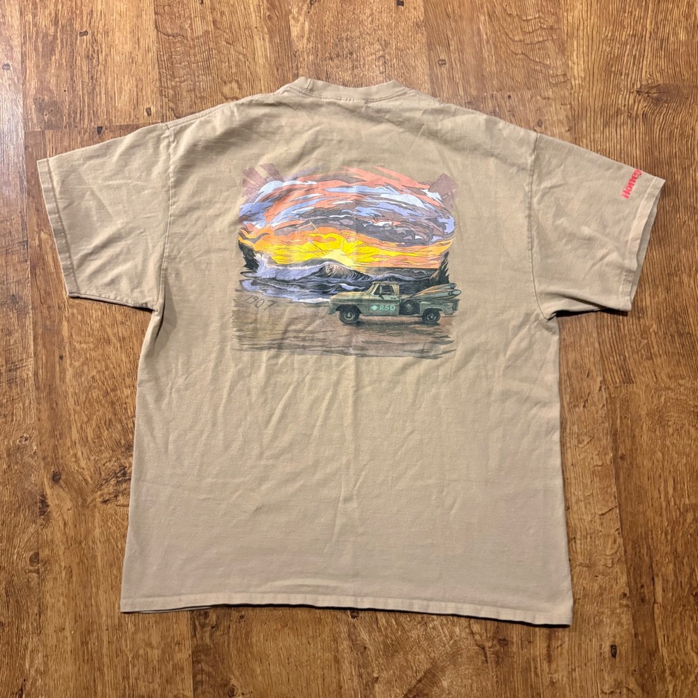 Honeywell Promo Surf Truck Graphic T-Shirt - Tan / Beige